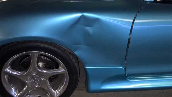 Dent too sharp to be repaired by PDR