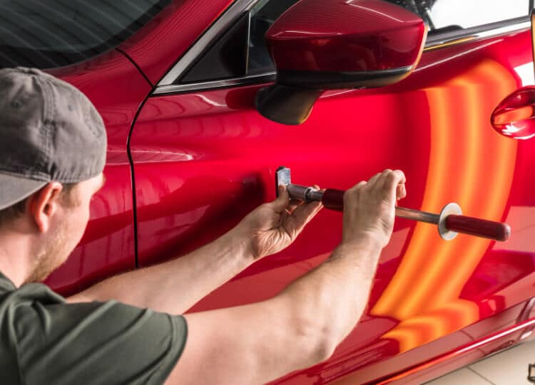 Paintless Dent Repair technique for Hail repair