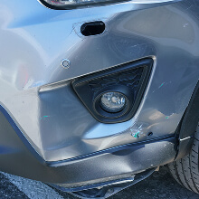 Structural damage requiring bumper replacement